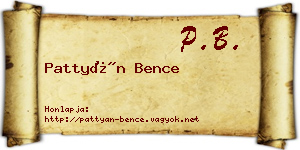 Pattyán Bence névjegykártya